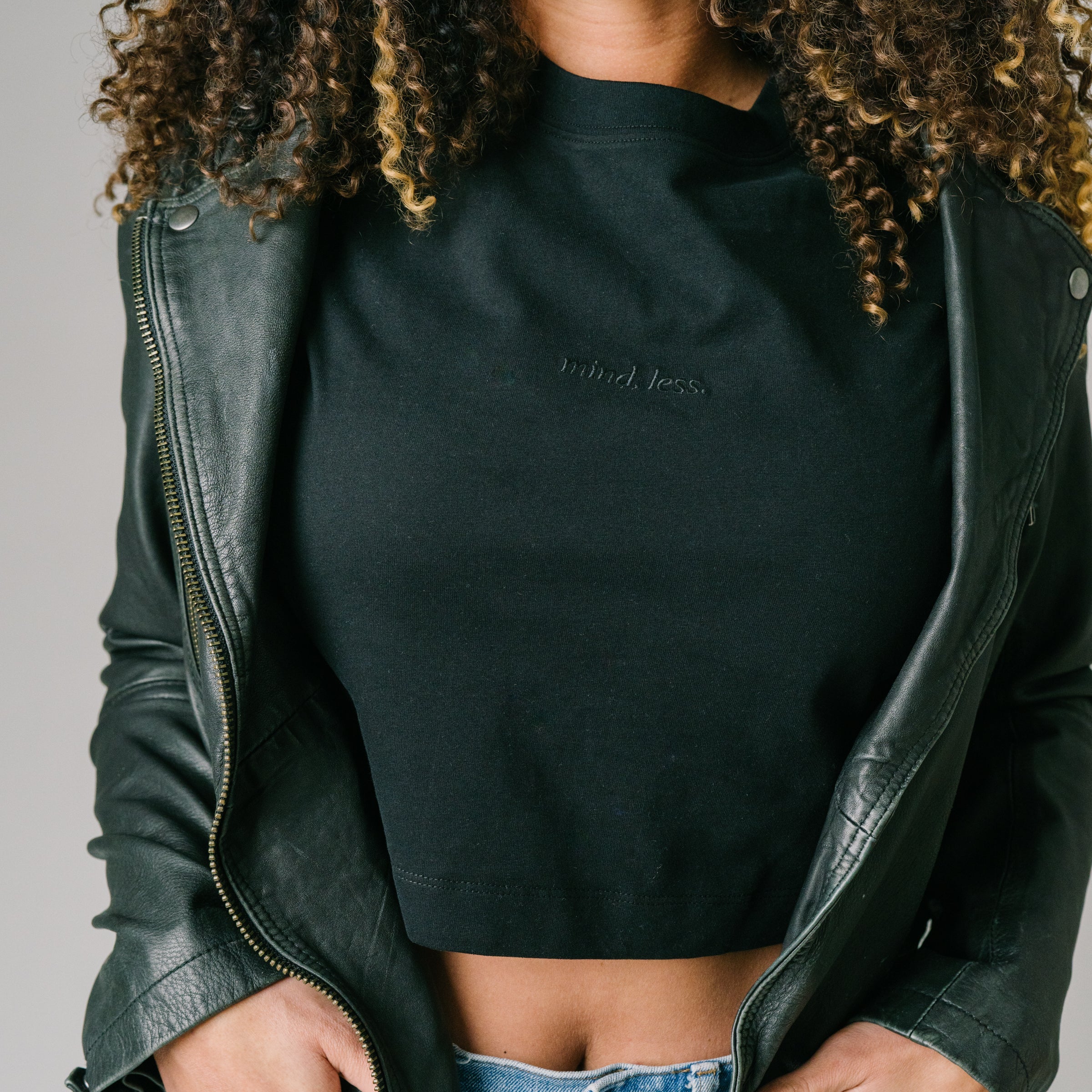 Mind, Less. Crop Tee